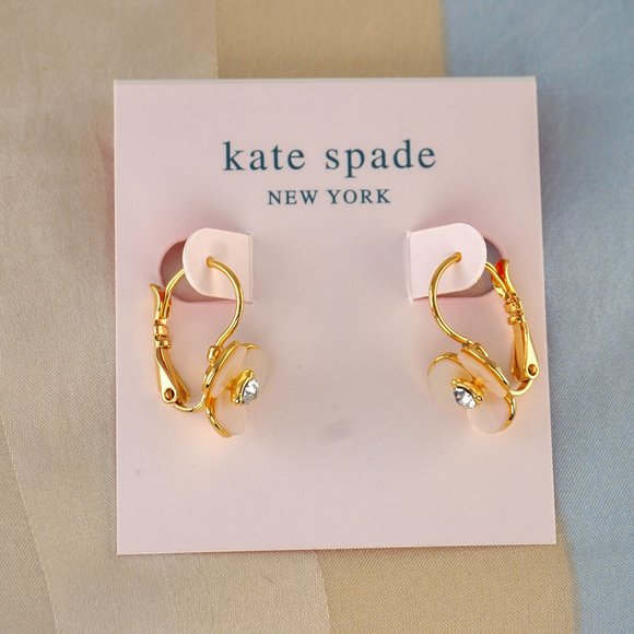kate spade Jewelry Kate Spade Disco Pansy Leverback Earrings Brand